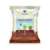 Vermicompost, 100% Natural Organic Fertilizer Manure for Plants, Nutrient Rich Compost for Home Garden, Ideal for All Gardening Use, Improves Plant Health, Water Retention & Soil Quality