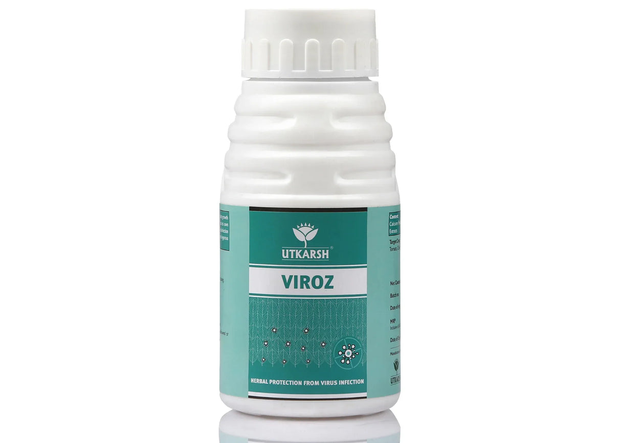 Viroz | Natural Plants Extract | Viricide - Controls Yellow Mosaic & Leaf Curl Virus Sucking Pests- Aphids and White Fly - Utkarsh Agrochem Pvt ltd. 