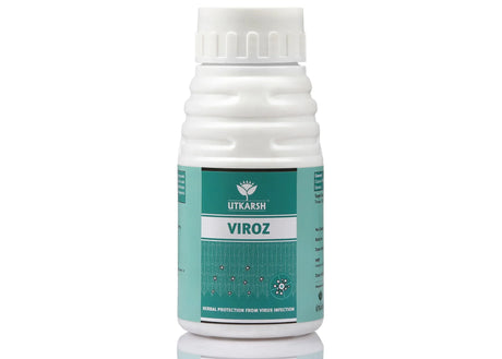 Viroz | Natural Plants Extract | Viricide - Controls Yellow Mosaic & Leaf Curl Virus Sucking Pests- Aphids and White Fly - Utkarsh Agrochem Pvt ltd. 