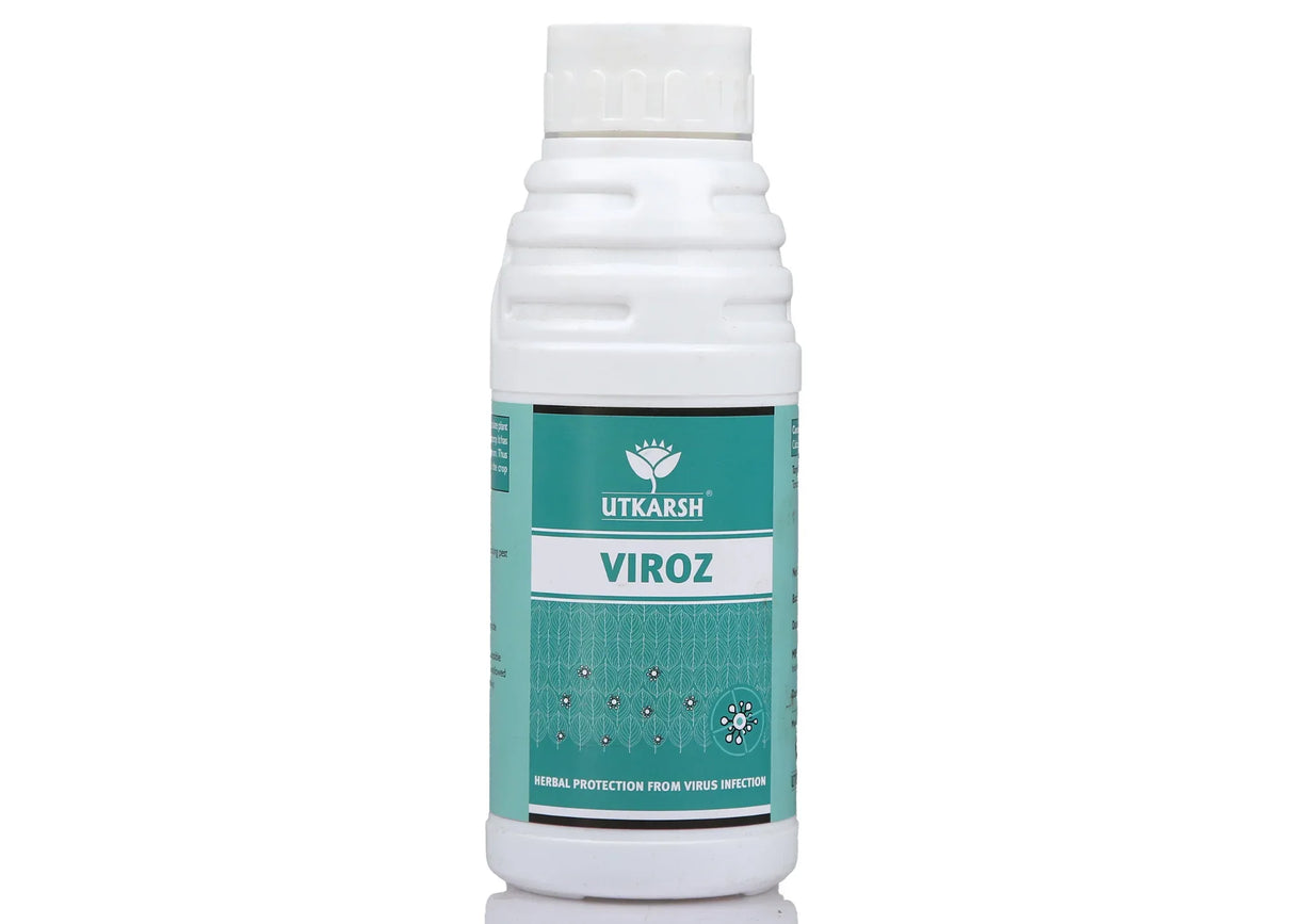 Viroz | Natural Plants Extract | Viricide - Controls Yellow Mosaic & Leaf Curl Virus Sucking Pests- Aphids and White Fly - Utkarsh Agrochem Pvt ltd. 