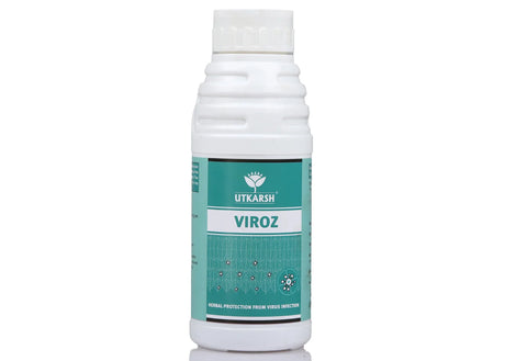 Viroz | Natural Plants Extract | Viricide - Controls Yellow Mosaic & Leaf Curl Virus Sucking Pests- Aphids and White Fly - Utkarsh Agrochem Pvt ltd. 