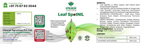 LeafspotNIL - Plant Extract-Based Natural Fungicide - Utkarsh Agrochem Pvt ltd. 