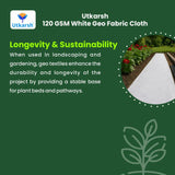120 GSM Geo Textile White Cloth / Geotextile Non-Woven Fabric Cloth for Sub-Surface Drain / Terrace Garden - Utkarsh Agrochem Pvt ltd. 