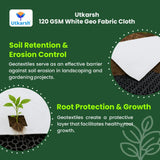 120 GSM Geo Textile White Cloth / Geotextile Non-Woven Fabric Cloth for Sub-Surface Drain / Terrace Garden - Utkarsh Agrochem Pvt ltd. 
