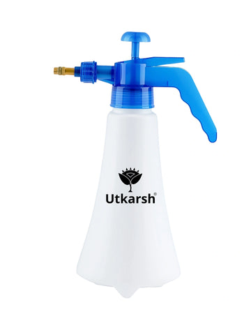 Pressure Spray Bottle for Plants (1 Liter) - White | Efficient Water Spray Bottle with Adjustable Nozzle, Ideal Garden Sprayer for Indoor and Outdoor Plant Care, Pack of 1