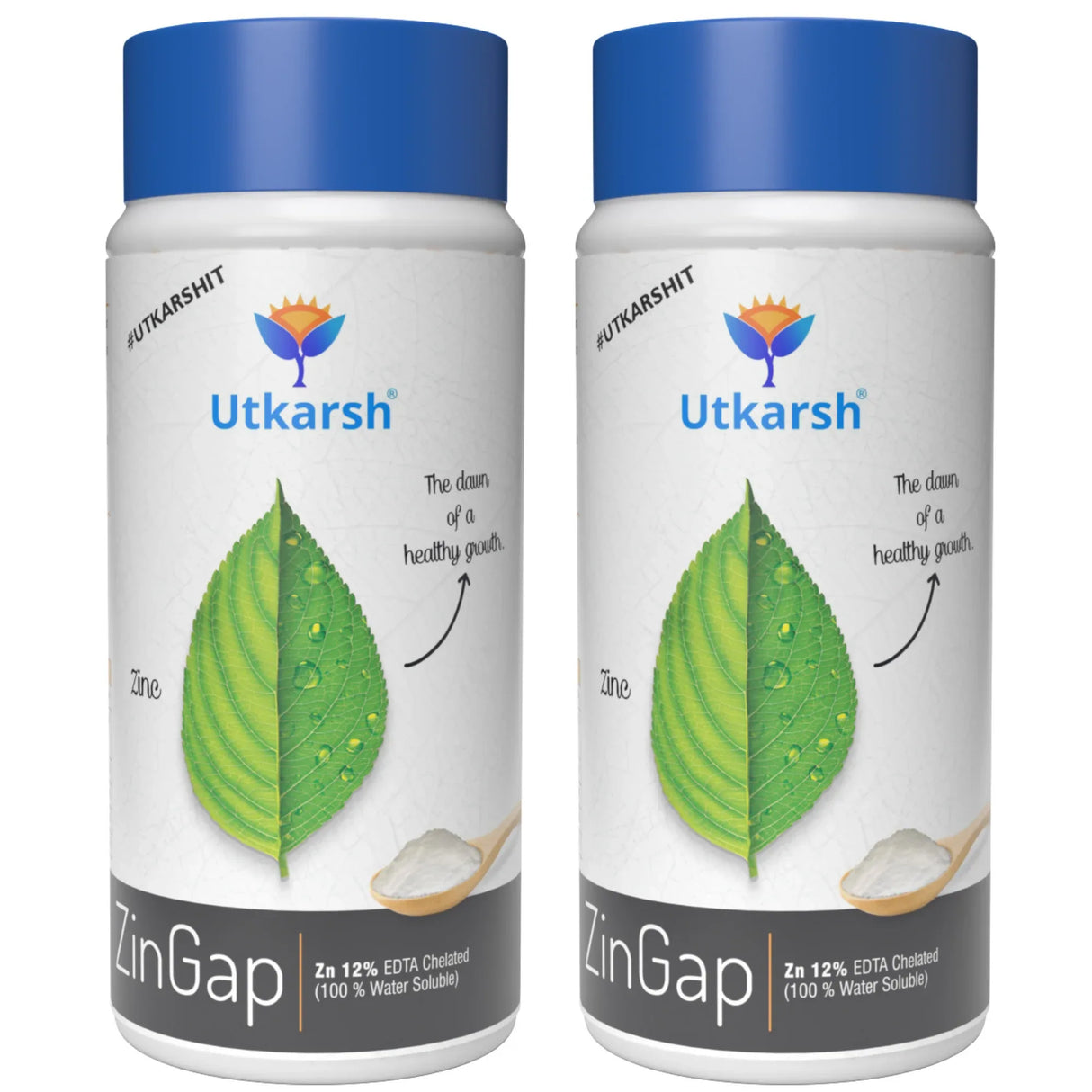 Zinc - 12% EDTA Chelated, 100% Water Soluble Fertilizers for Plants, Micronutrient for Green Foliage, Home Garden, Plant Growth Booster | ZinGap - Utkarsh Agrochem Pvt ltd. 