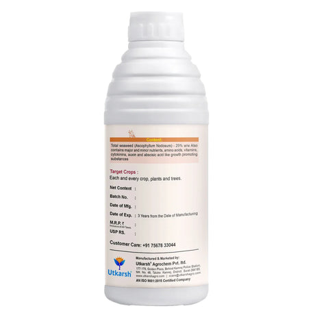 Liquid Seaweed Concentrate Extract, Fertilizer for Plants Home Garden and Trees, Biostimulant - Zymoz - Utkarsh Agrochem Pvt ltd. 