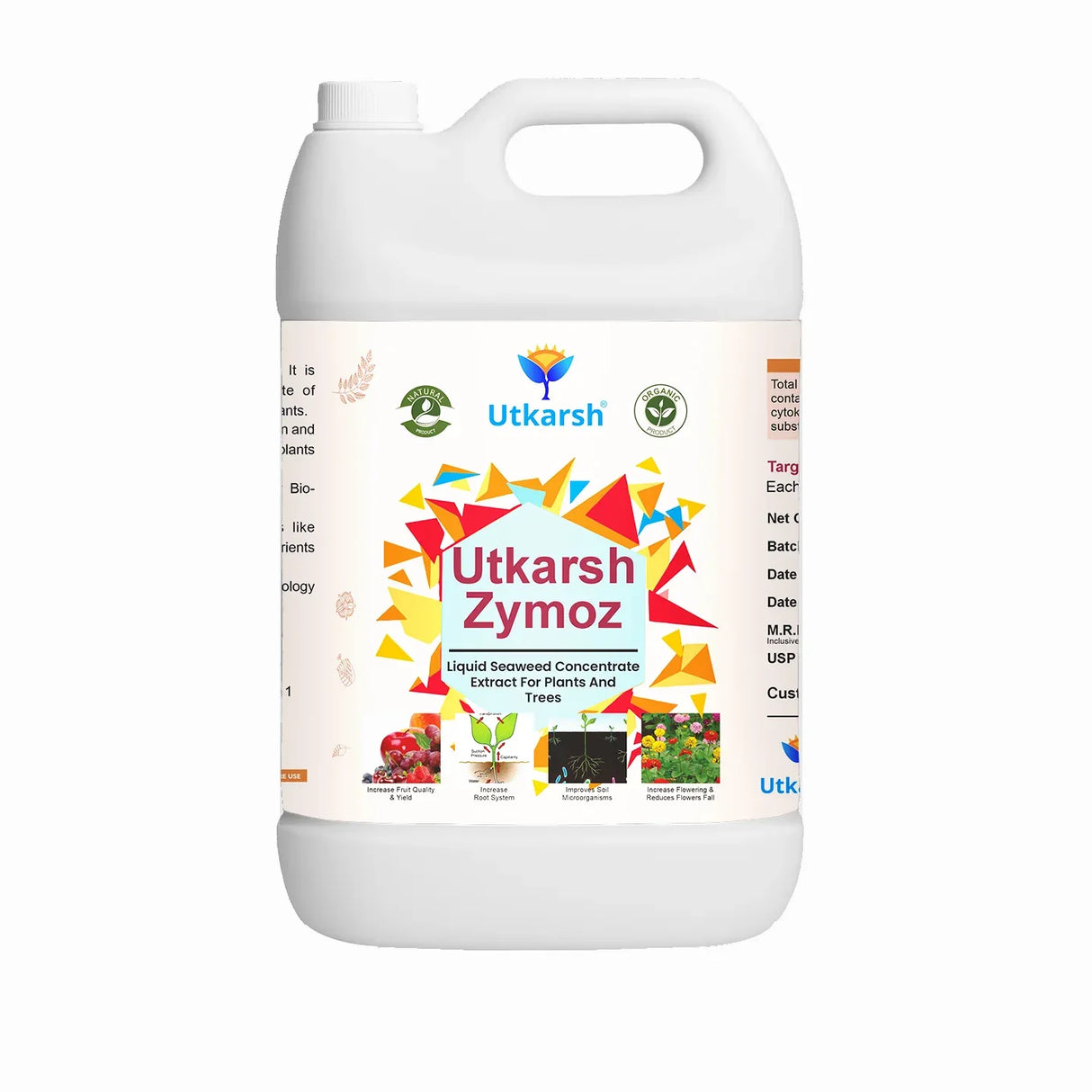 Liquid Seaweed Concentrate Extract, Fertilizer for Plants Home Garden and Trees, Biostimulant - Zymoz - Utkarsh Agrochem Pvt ltd. 