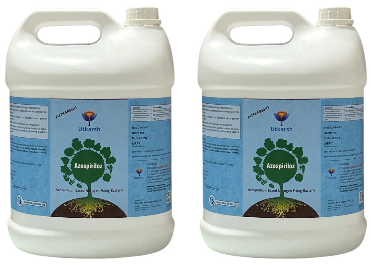 Azospirillum - Nitrogen Fixing Microbes, Liquid Bio Fertilizer for Plants Growth, Healthy Roots, Protect Plants from Biotic & Abiotic Stresses | Azospiriloz - Utkarsh Agrochem Pvt ltd. 