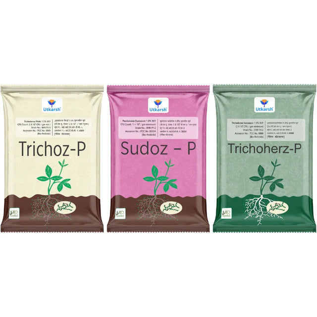 Fungus Control Combo - Trichoz-P + Trichoherz-P + Sudoz-P - Utkarsh Agrochem Pvt ltd. 