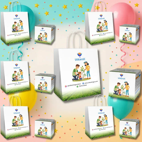 Seed Starter DIY Grow Kit with Gift Bags | Best Eco-Friendly Return Gift Ideas for Kids & Beginners | Easy to Grow it Yourself Gardening Set for Home & Kitchen Garden | Pack of 6 - Utkarsh Agrochem Pvt ltd. 