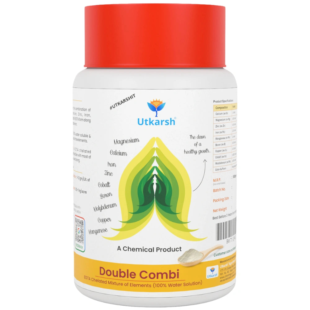 Double Combi - EDTA Chelated Mix - Calcium, Magnesium, Iron, Zinc, Boron, Copper, Cobalt, Manganese, Molybdenum (100 % Water Soluble Chemical for Foliar Spray)
