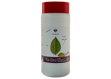 FeGro (Iron - Fe - 12% EDTA Chelated, 100% Water Soluble Foliar Spray Fertilizers) for Corrects iron Deficiency, Enhances Chlorophyll Synthesis, Respiration, Cell Growth & Development in Plants