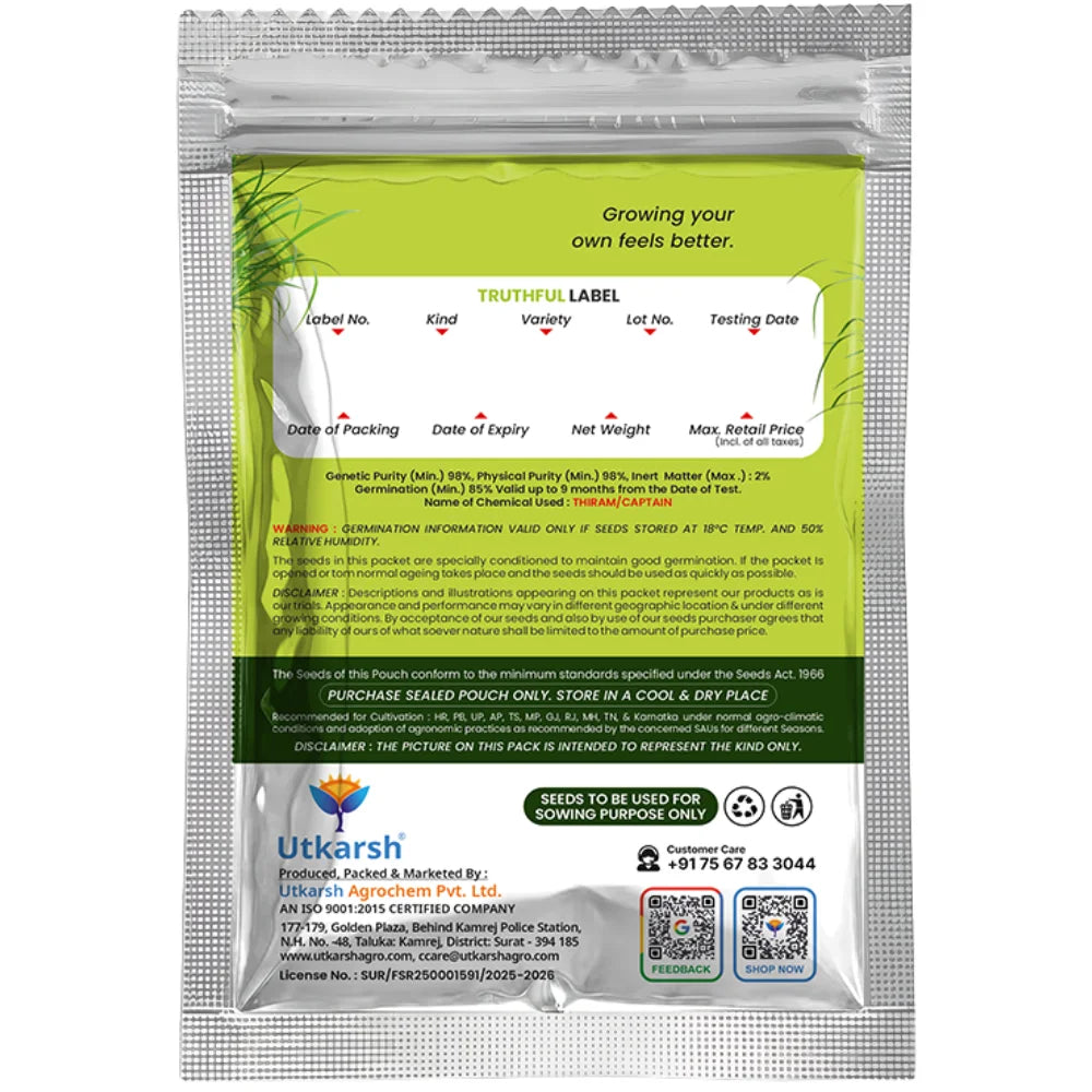 Napier Grass Seeds – High-Yield Multi-Cut Fodder Grass for Cow & Goat | 1 Kg Pack | Ideal for Livestock Fodder Farming