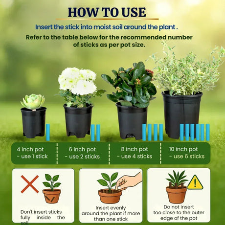 Plant Food Sticks Combo - Root, Foliage & Bloom- Pack of 15 Sticks (5 each) | Natural & Organic Nutrition for All Indoor & Outdoor Home Garden Plants | Multi-Purpose Plant Growth Booster - Utkarsh Agrochem Pvt ltd. 