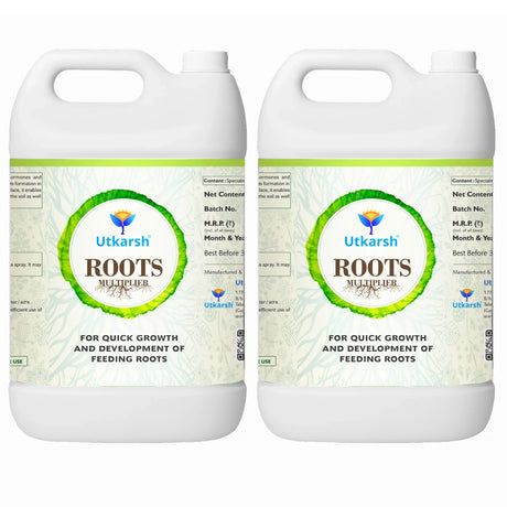 Roots Multiplier (For Quick Hairy Roots Formation) Plant Food for Healthy Roots - 20 Litre - Utkarsh Agrochem Pvt ltd. 