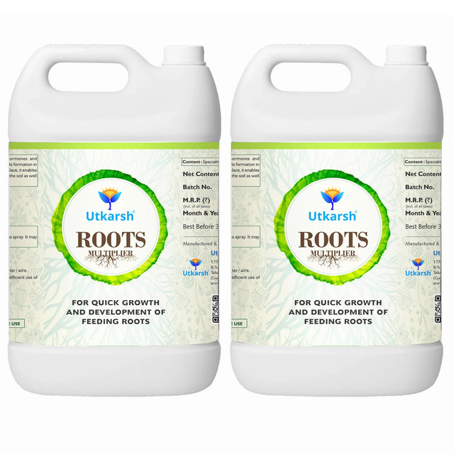 Roots Multiplier (For Quick Hairy Roots Formation) Plant Food for Healthy Roots - 20 Litre - Utkarsh Agrochem Pvt ltd. 