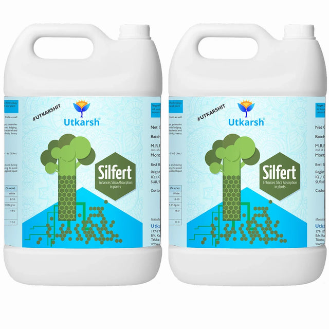 Potash Fortified with Silicon, Enhances Silica Absorption in Plants, Growth Boost for Yields, Vegetables, Improves Fruit Quality & Develops White Root | Silfert - 20 Litre - Utkarsh Agrochem Pvt ltd. 