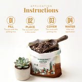 Organic Succulent & Cactus Potting Mix | 100% Natural Soil Blend with Trichoderma, Perlite & Neem Cake | Promotes Strong Roots & Excellent Drainage for Succulents, Cacti & Indoor Plants