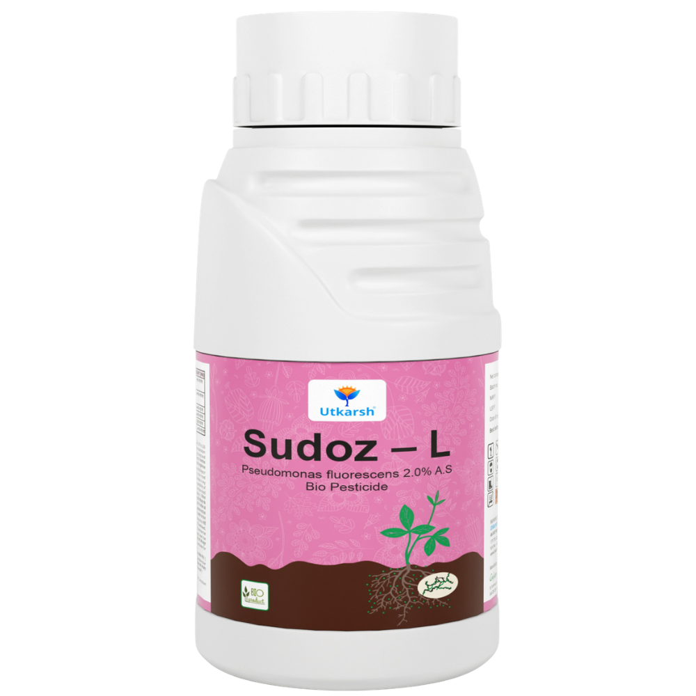 Pseudomonas Fluorescens Liquid, 2.0% W.P. CFU Count: 1 x 10^8 /ml min. for Plants, Crops and Home Gardening - Sudoz-L, BioFungiocides