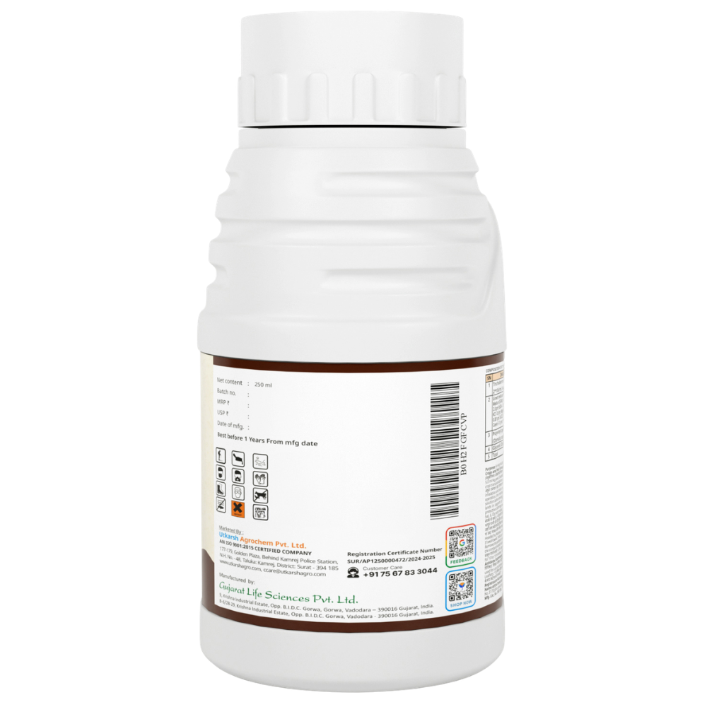 Trichoderma Viride Liquid, 1.5% W.P. 2 x 10^6 CFU/ml min. for Plants, Crops and Home Gardening - Trichoz-L, BioFungiocides
