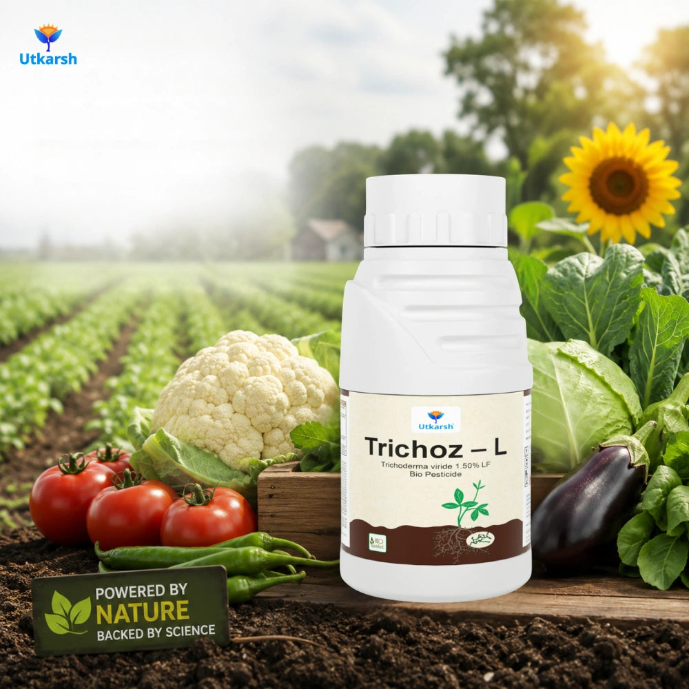 Trichoderma Viride Liquid, 1.5% W.P. 2 x 10^6 CFU/ml min. for Plants, Crops and Home Gardening - Trichoz-L, BioFungiocides