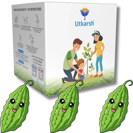 Seed Starter DIY Grow Kit for Gifting | Best Eco-Friendly Return Gift Ideas for Kids & Beginners | Easy to Grow it Yourself Gardening Set for Home & Kitchen Garden | Pack of 1 - Utkarsh Agrochem Pvt ltd. 