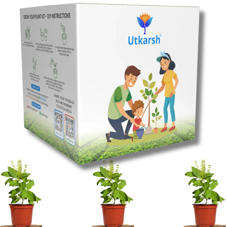 Seed Starter DIY Grow Kit for Gifting | Best Eco-Friendly Return Gift Ideas for Kids & Beginners | Easy to Grow it Yourself Gardening Set for Home & Kitchen Garden | Pack of 1 - Utkarsh Agrochem Pvt ltd. 