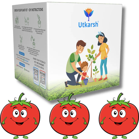 Seed Starter DIY Grow Kit for Gifting | Best Eco-Friendly Return Gift Ideas for Kids & Beginners | Easy to Grow it Yourself Gardening Set for Home & Kitchen Garden | Pack of 1 - Utkarsh Agrochem Pvt ltd. 