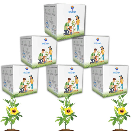 Seed Starter DIY Grow Kit with Gift Bags | Best Eco-Friendly Return Gift Ideas for Kids & Beginners | Easy to Grow it Yourself Gardening Set for Home & Kitchen Garden | Pack of 6 - Utkarsh Agrochem Pvt ltd. 