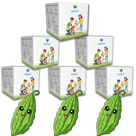 Seed Starter DIY Grow Kit with Gift Bags | Best Eco-Friendly Return Gift Ideas for Kids & Beginners | Easy to Grow it Yourself Gardening Set for Home & Kitchen Garden | Pack of 6 - Utkarsh Agrochem Pvt ltd. 