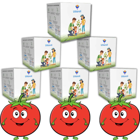 Seed Starter DIY Grow Kit with Gift Bags | Best Eco-Friendly Return Gift Ideas for Kids & Beginners | Easy to Grow it Yourself Gardening Set for Home & Kitchen Garden | Pack of 6 - Utkarsh Agrochem Pvt ltd. 