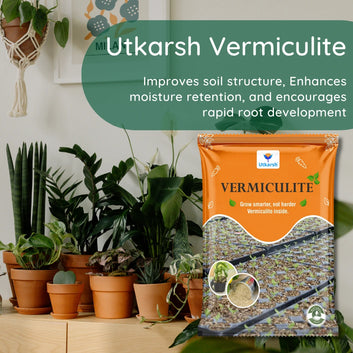 Vermiculite for Home Terrace Garden, Horticulture & Hydroponics 100% Natural, Organic Potting Soil Mix Additive & Nutrient Absorption | Size: 1 - 6 mm