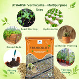 Vermiculite for Home Terrace Garden, Horticulture & Hydroponics 100% Natural, Organic Potting Soil Mix Additive & Nutrient Absorption | Size: 1 - 6 mm
